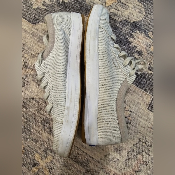 Keds Beige Striped Sneakers - Picture 5 of 7
